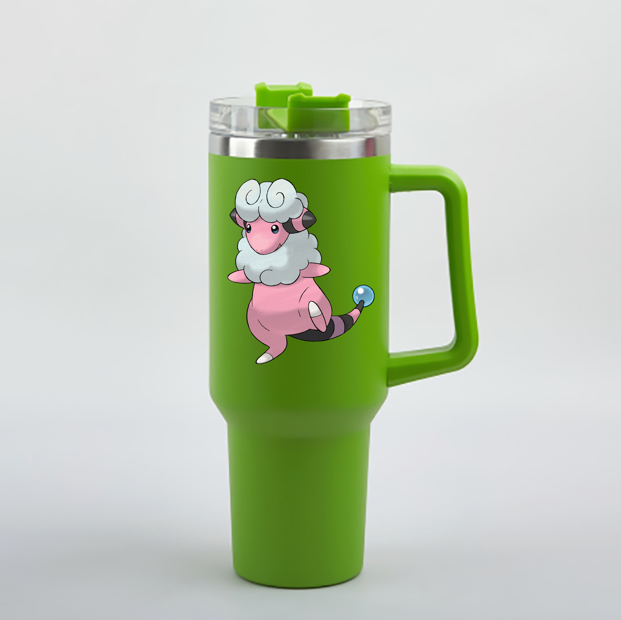 （画像用） ポケットモンスター Pokémon 1200mL車用タンブラー - クリスタルステッカー（プラスチックストロー付き）
